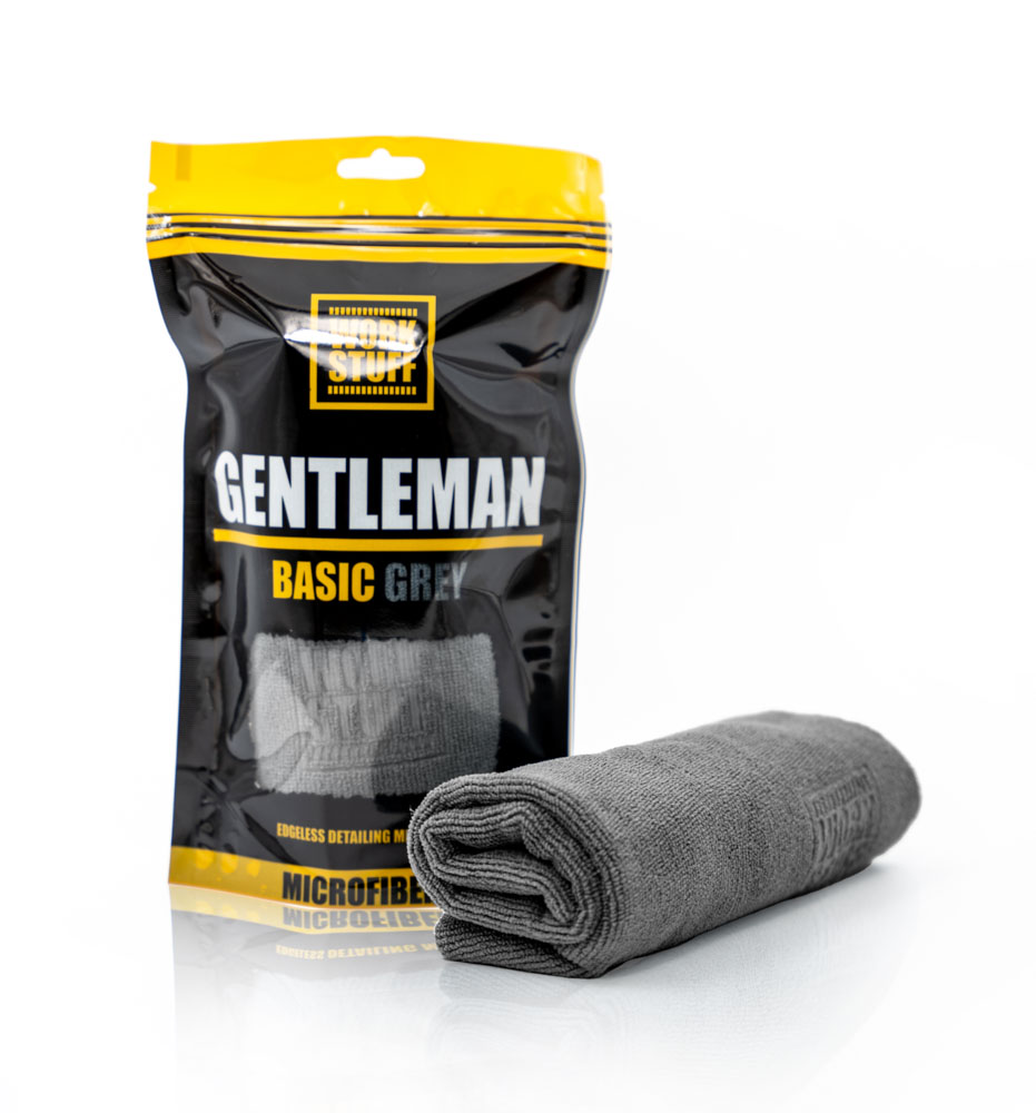 Work Stuff Gentleman Basic - szara mikrofibra bezkrawędziowa 40x40cm 350gsm 1 Work Stuff Gentleman Basic - szara mikrofibra bezkrawędziowa 40x40cm 350gsm