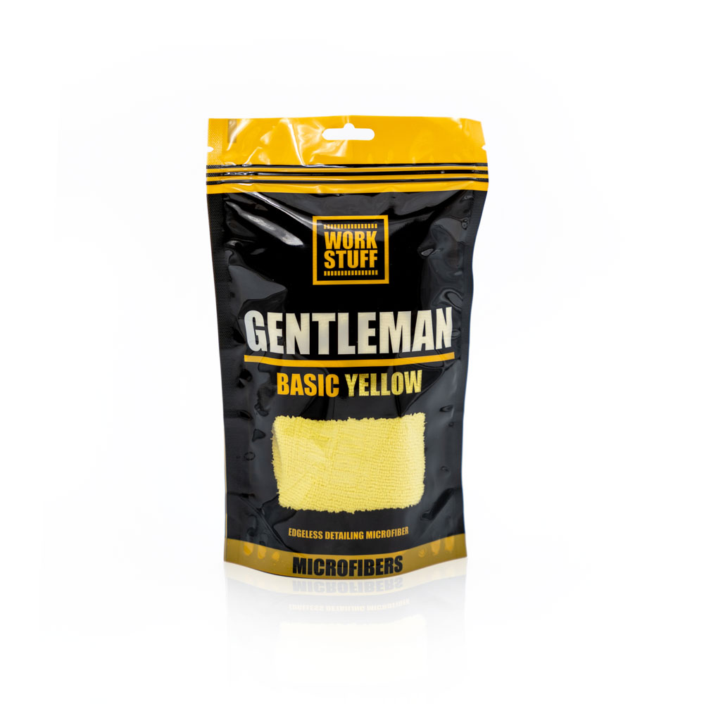 Work Stuff Gentleman Basic - żółta mikrofibra bezkrawędziowa 40x40cm 350gsm 1 Work Stuff Gentleman Basic - żółta mikrofibra bezkrawędziowa 40x40cm 350gsm