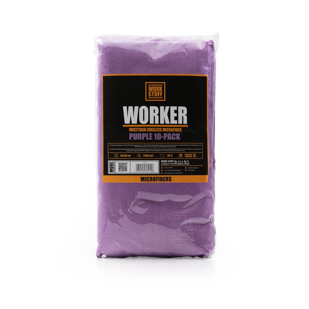 Work Stuff Worker 10-pack Purple - uniwersalna ściereczka z mikrofibry 1 Work Stuff Worker 10-pack Purple - uniwersalna ściereczka z mikrofibry