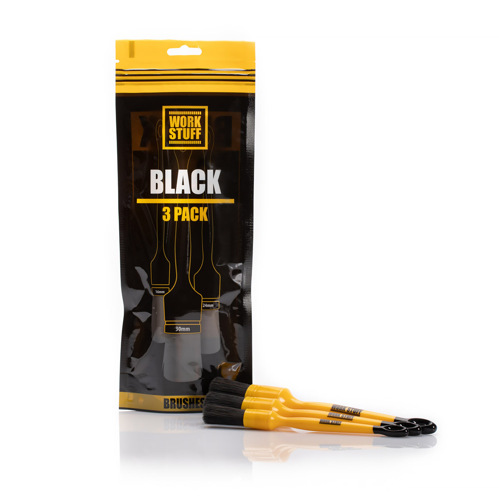 Work Stuff Detailing Brush Black 3 pack - zestaw pędzelków detailingowych 1 Work Stuff Detailing Brush Black 3 pack - zestaw pędzelków detailingowych