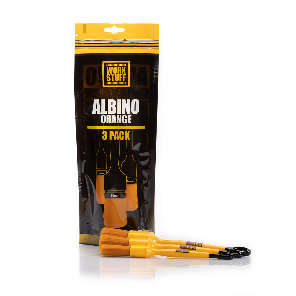 Work Stuff Detailing Brush Albino Orange 3 pack - zestaw pędzelków detailingowych 1 Work Stuff Detailing Brush Albino Orange 3 pack - zestaw pędzelków detailingowych