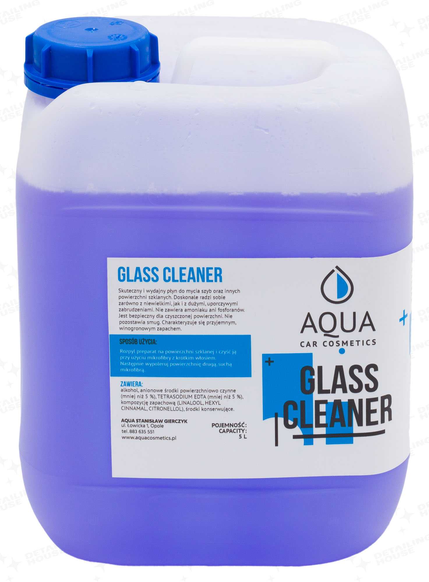 AQUA Glass Cleaner 5L - płyn do mycia szyb 1 AQUA Glass Cleaner 5L - płyn do mycia szyb